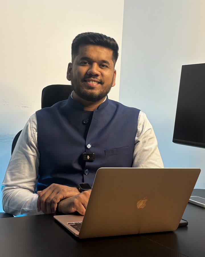 Rahul Purohit at his desk
